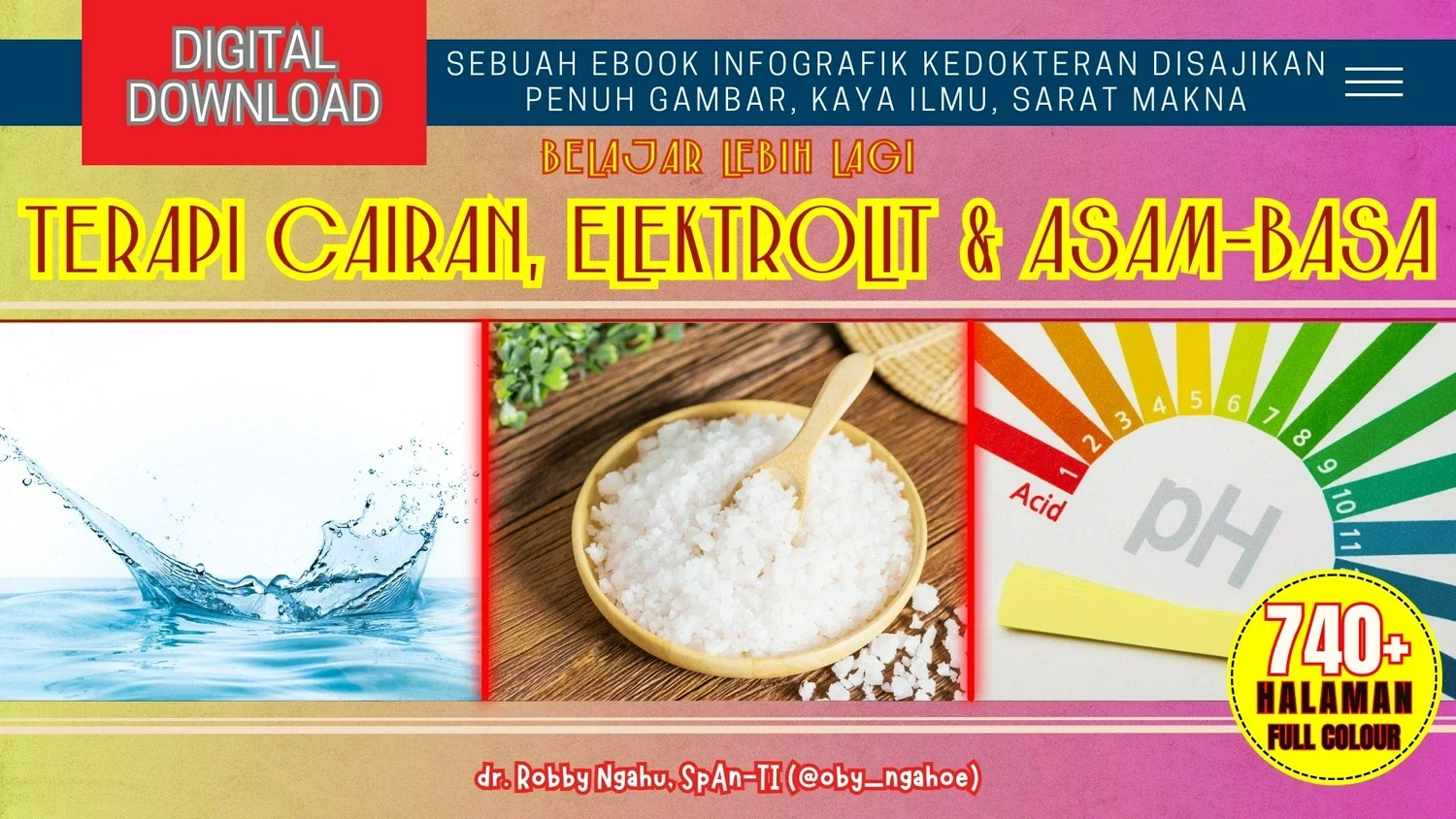 Ebook Kedokteran Infografis 740+ Halaman: Belajar Terapi Cairan, Elektrolit & Asam Basa Jadi Lebih Mudah dan Seru